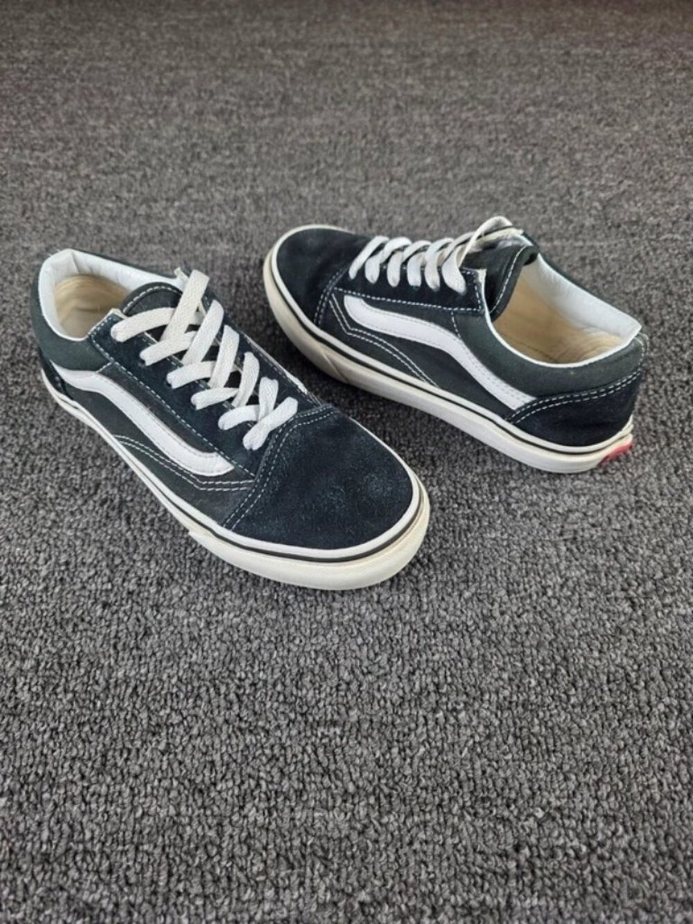 Vans Old Skool Black White Low Top Sneakers Kids Size 3